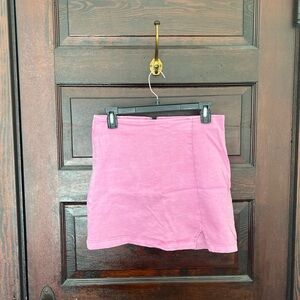light pink mini skirt